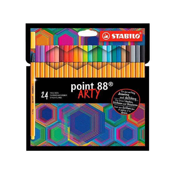 Rotulador Stabilo Point 88 Punta De Fibra Arty Line Estuche Carton De 24 Unidades Colores Surtidos