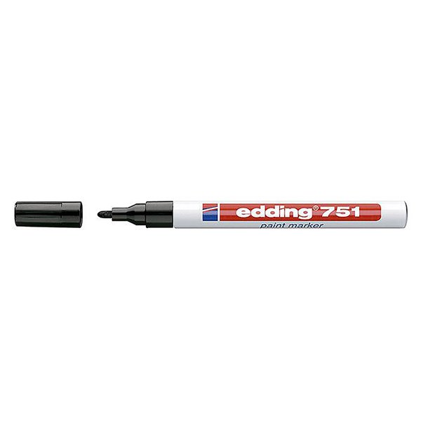 Rotulador Edding Punta Fibra 751 Negro Punta Redonda 1-2 Mm
