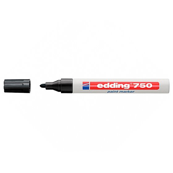 Rotulador Edding Punta Fibra 750 Negro Punta Redonda 2-4 Mm