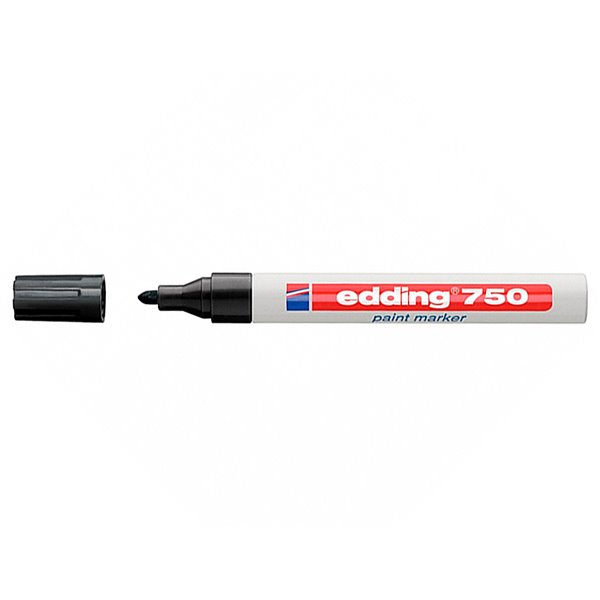 Rotulador Edding Punta Fibra 750 Negro Punta Redonda 2-4 Mm