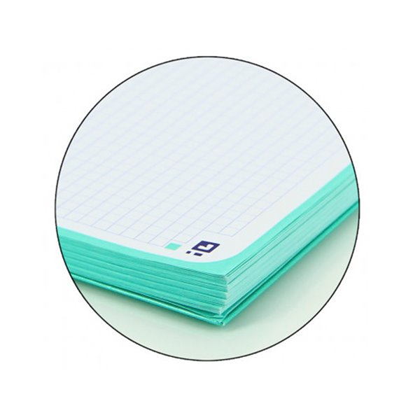 Recambio Color 1 Oxford Din A4+ 80 Hojas 90 Gr Cuadro 5 Mm 4 Taladros Color Ice Mint
