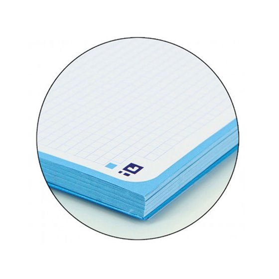 Recambio Color 1 Oxford Din A4+ 80 Hojas 90 Gr Cuadro 5 Mm 4 Taladros Color Turquesa