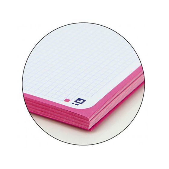 Recambio Color 1 Oxford Din A4+ 80 Hojas 90 Gr Cuadro 5 Mm 4 Taladros Color Fucsia