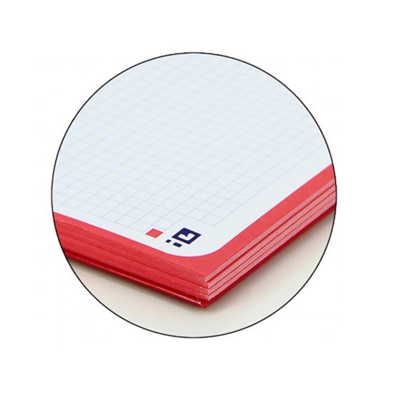 Recambio Color 1 Oxford Din A4+ 80 Hojas 90 Gr Cuadro 5 Mm 4 Taladros Color Rojo