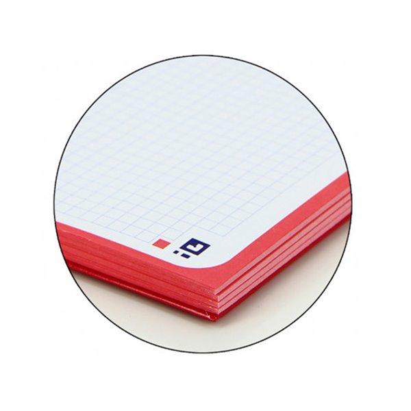 Recambio Color 1 Oxford Din A4+ 80 Hojas 90 Gr Cuadro 5 Mm 4 Taladros Color Rojo
