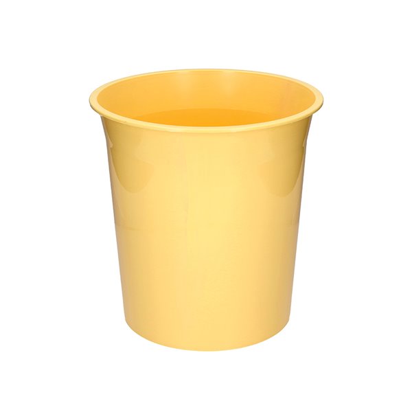 Papelera Plastico Q-Connect Amarillo Pastel Opaco 13 Litros 275X285 Mm