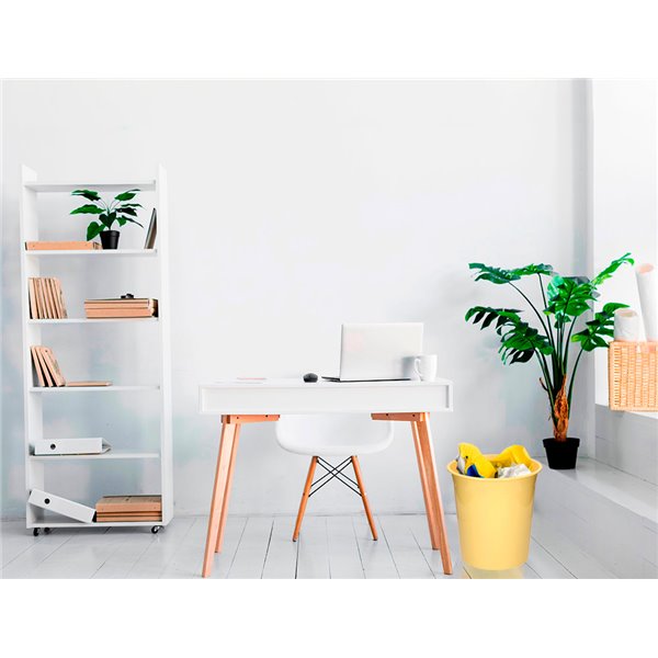 Papelera Plastico Q-Connect Amarillo Pastel Opaco 13 Litros 275X285 Mm