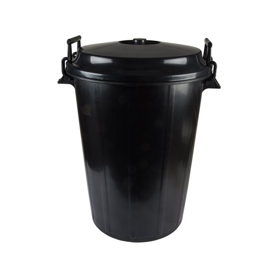 Cubo De Basura Con Tapa Negro 100 L Para Bolsas 85X105 Cm
