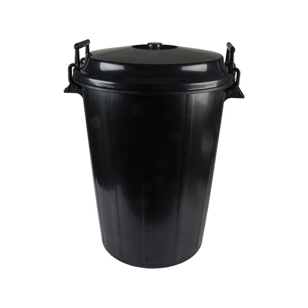 Cubo De Basura Con Tapa Negro 100 L Para Bolsas 85X105 Cm