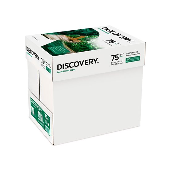Papel Fotocopiadora Discovery Fast Pack Din A4 75 Gramos Papel Multiuso Ink-Jet Y Laser Caja De 2500 Hojas