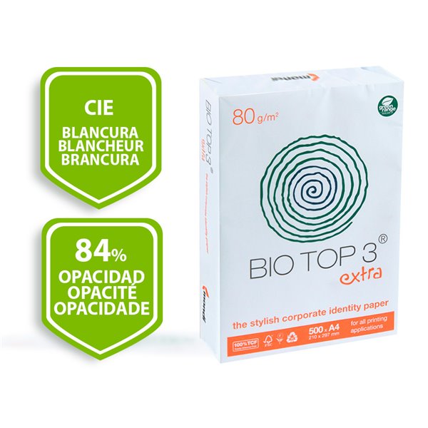 Papel Fotocopiadora Biotop 80G Extra Ecologico Din A4 Paquete De 500 Hojas