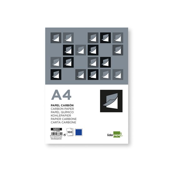 Papel Carbon Liderpapel Film Azul Din A4 Caja De 100 Hojas