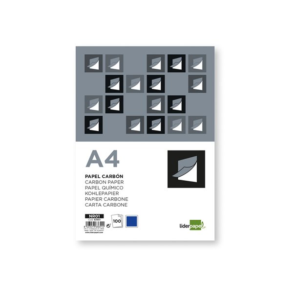 Papel Carbon Liderpapel Film Azul Din A4 Caja De 100 Hojas