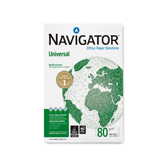 Papel Fotocopiadora Navigator Din A3 80 Gramos Papel Multiuso Ink-Jet Y Laser Paquete De 500 Hojas