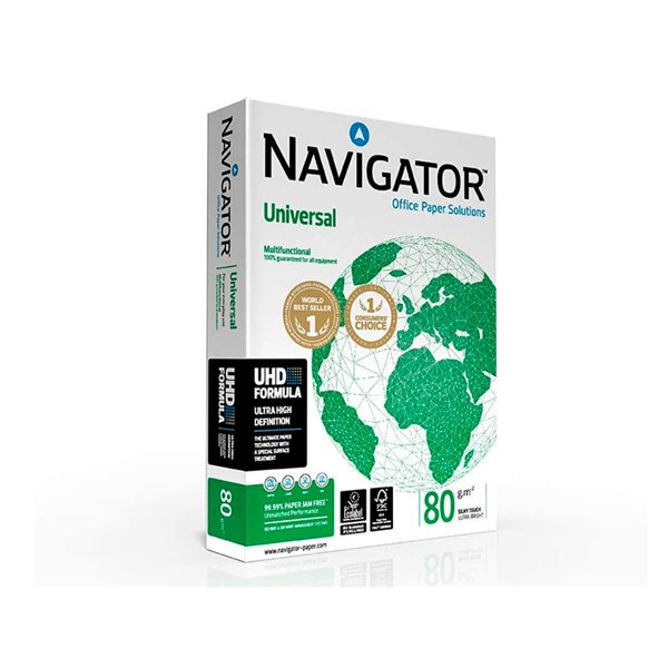 Papel Fotocopiadora Navigator Din A3 80 Gramos Papel Multiuso Ink-Jet Y Laser Paquete De 500 Hojas