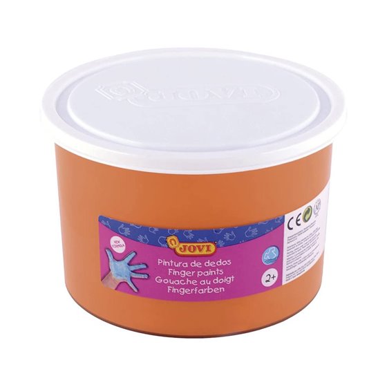 Pintura A Dedos Jovi 500 Cc Naranja