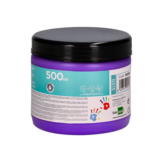 Pintura Dedos Liderpapel Violeta Tarrina De 50 Cc