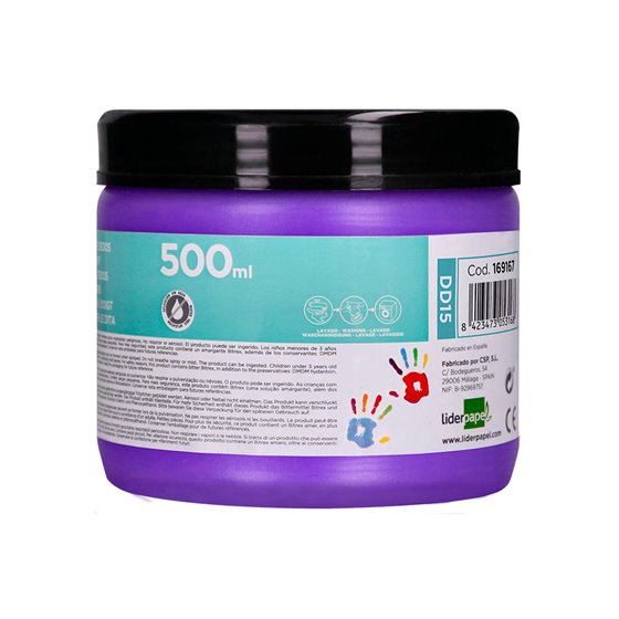 Pintura Dedos Liderpapel Violeta Tarrina De 50 Cc