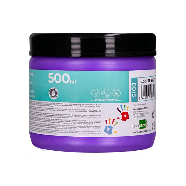 Pintura Dedos Liderpapel Violeta Tarrina De 50 Cc