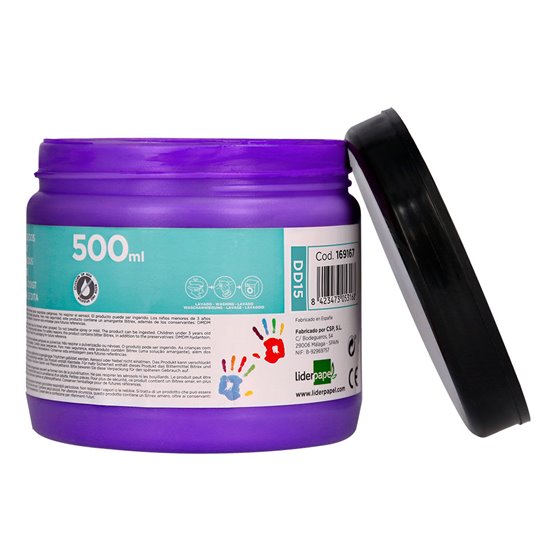 Pintura Dedos Liderpapel Violeta Tarrina De 50 Cc
