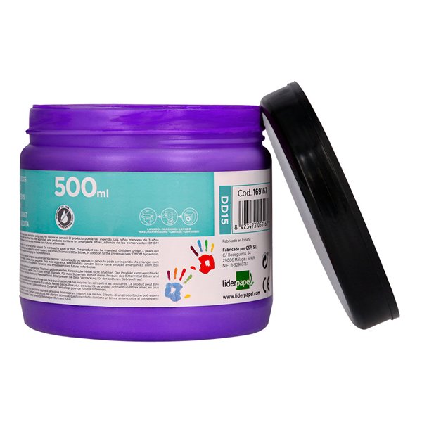 Pintura Dedos Liderpapel Violeta Tarrina De 50 Cc
