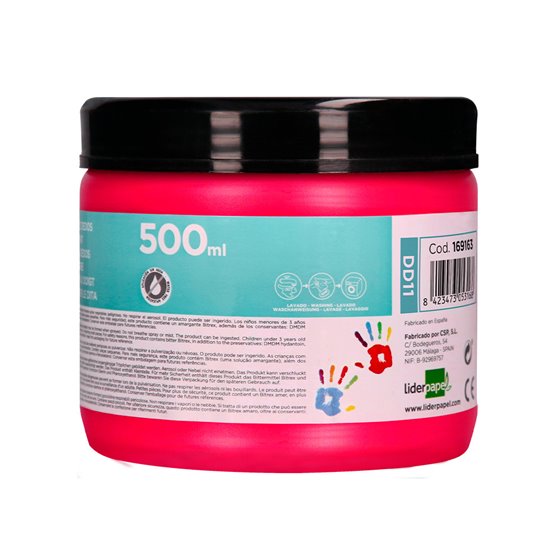Pintura Dedos Liderpapel Magenta Tarrina De 500 Cc