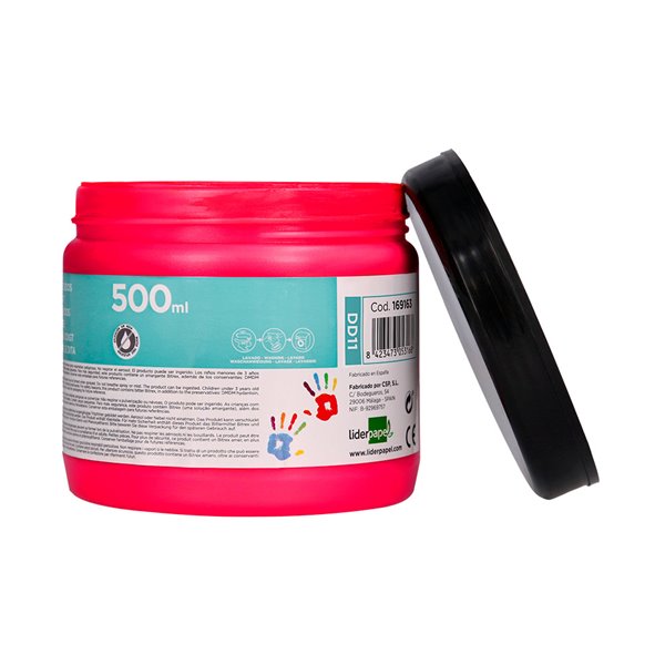 Pintura Dedos Liderpapel Magenta Tarrina De 500 Cc