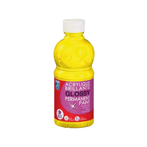 Pintura Acrilica L&B Brillo Amarillo Primario Bote De 250 Ml