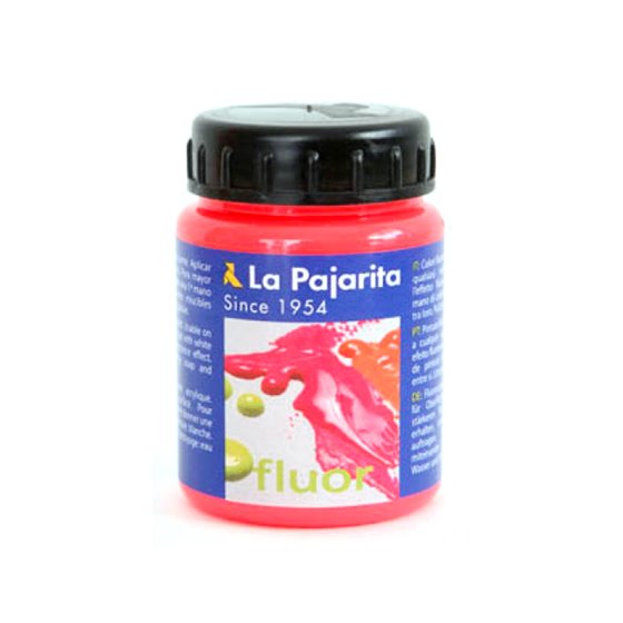 Pintura Acrilica La Pajarita F-03 Rojo Amapola Fluorescente 75Ml