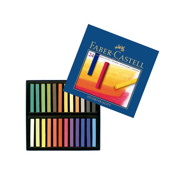 Tiza Pastel Faber Castell Estuche Carton De 24 Unidades Colores Surtidos