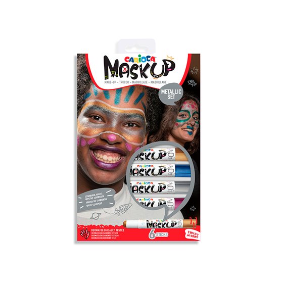 Barra De Maquillaje Carioca Mask Up Metallic Caja De 6 Colores Surtidos