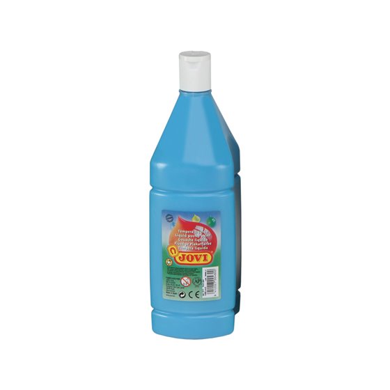 Tempera Liquida Jovi Escolar 1000 Ml Azul Cyan