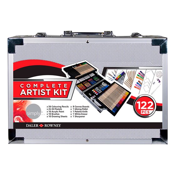 Maletin De Pinturas Daler Rowney Metalico 122 Piezas 347X94X240 Mm