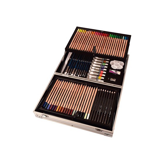 Maletin De Pinturas Daler Rowney Metalico 122 Piezas 347X94X240 Mm
