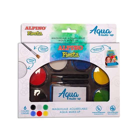 Paleta Maquillaje Alpino Acuarelable Pro 6 Colores Surtidos