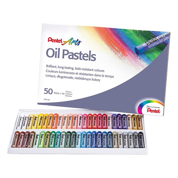 Lapices Pentel Oil Pastel Caja De 50 Colores Surtidos