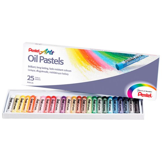 Lapices Pentel Oil Pastel Caja De 25 Colores Surtidos