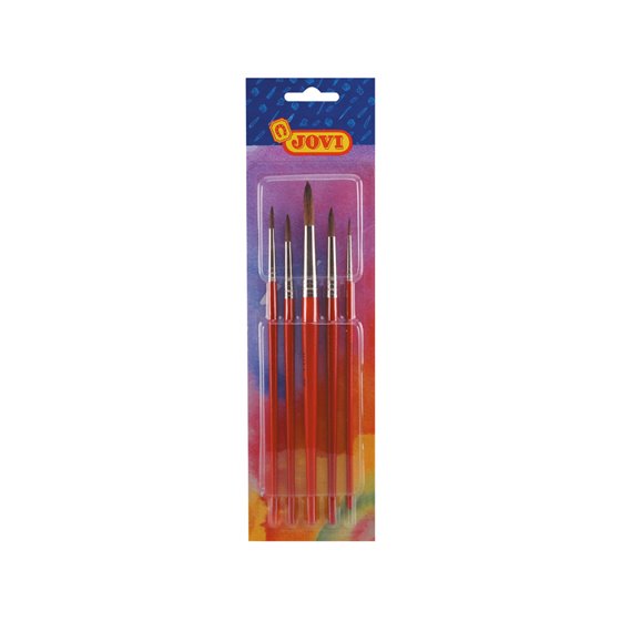 Pinceles Acuarela Jovi Blister De 5 Unidades Surtidas