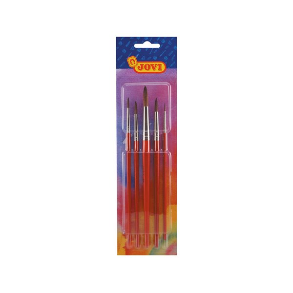 Pinceles Acuarela Jovi Blister De 5 Unidades Surtidas