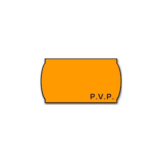 Etiquetas Meto Onduladas 32X19 Mm Pvp Adh.2 Fluor Naranja Rollo 1000 Etiquetas