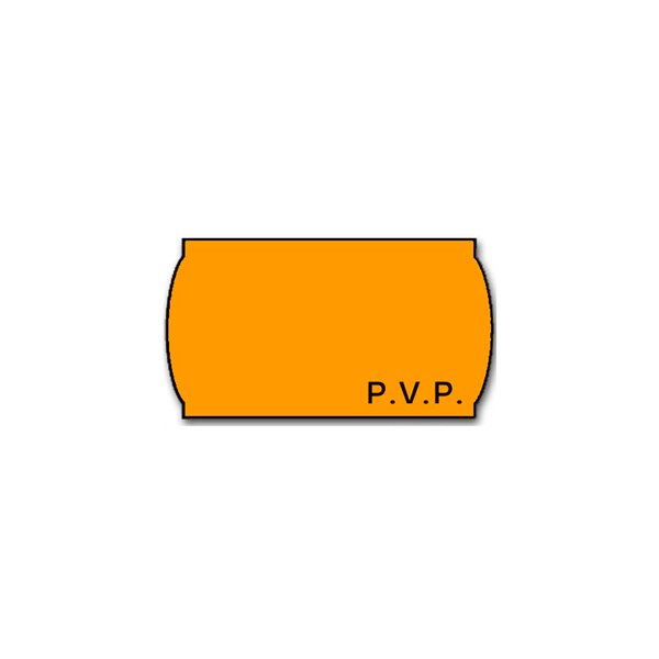 Etiquetas Meto Onduladas 32X19 Mm Pvp Adh.2 Fluor Naranja Rollo 1000 Etiquetas