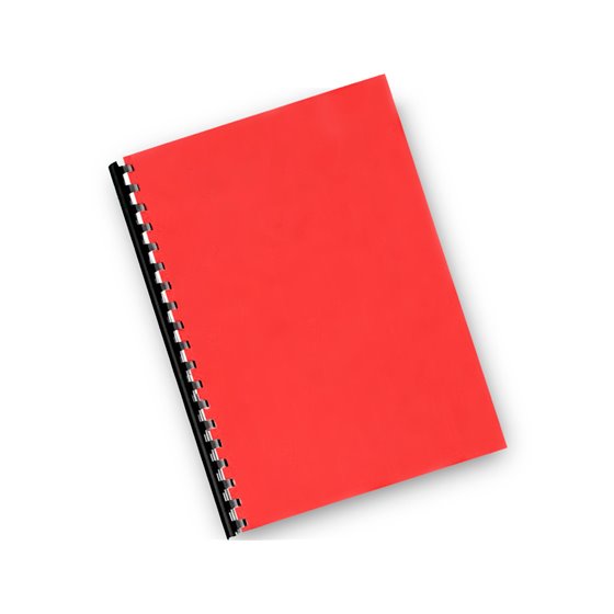 Tapa De Encuadernacion Q-Connect Pvc Din A4 Opaca Rojo 180 Micras Caja De 100 Unidades