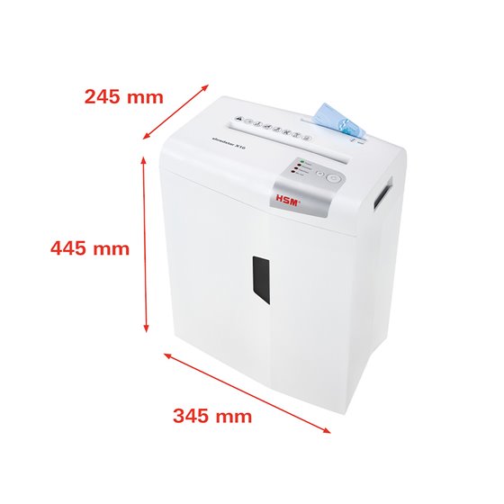 Destructora De Documentos Hsm Shredstar X10 Capacidad De Corte 10H En Particulas Destruye Grapas Clips Cd Y Tarjetas