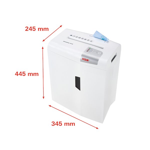 Destructora De Documentos Hsm Shredstar X10 Capacidad De Corte 10H En Particulas Destruye Grapas Clips Cd Y Tarjetas