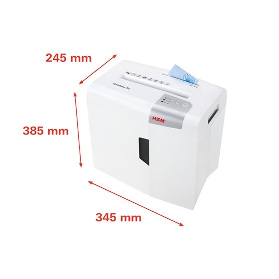Destructora De Documentos Hsm Shredstar X5 Capacidad De Corte 5 H En Particulas Destruye Grapas Clips Cd Y Tarjetas