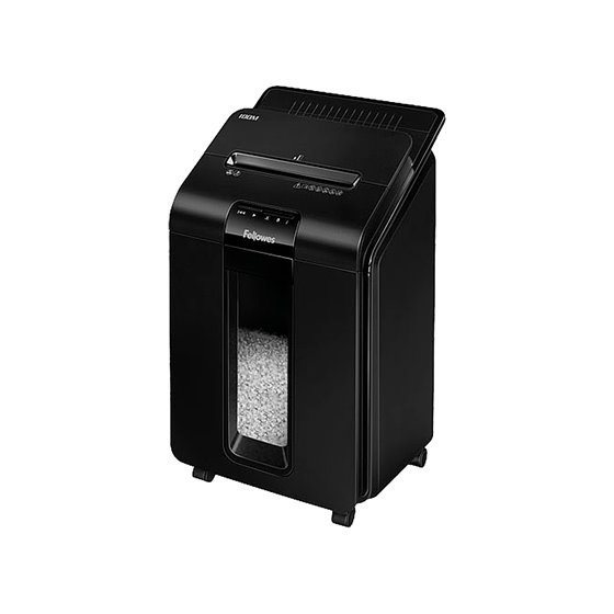 Destructora De Documentos Fellowes Auto+100M Capacidad De Corte 100 Hojas Destruye Grapas Clips Y Tarjetas 23L