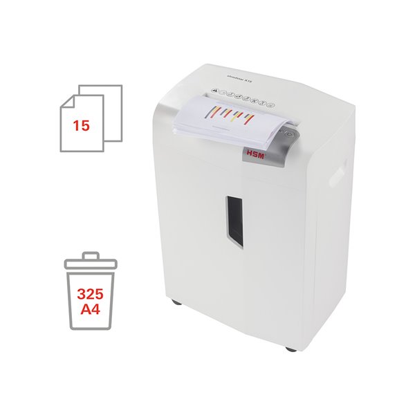 Destructora De Documentos Hsm Shredstar X15 Capacidad De Corte 15 H En Particulas Destruyegrapas Clips Cd Y Tarjetas