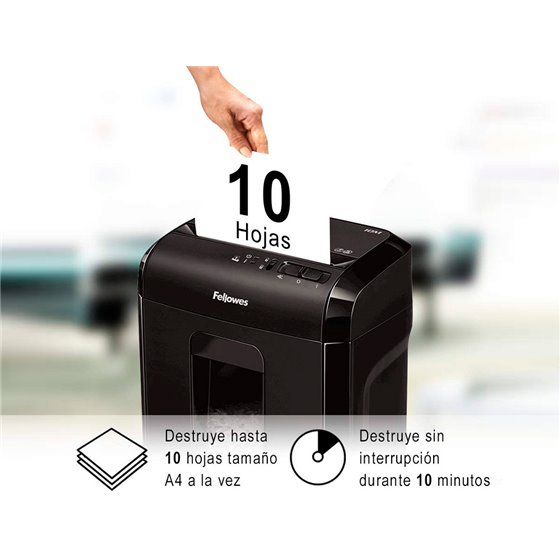 Destructora De Documentos Fellowes 10M Capacidad De Corte 10 H Seguridad P5 Destruye Grapas Y Tarjetas De