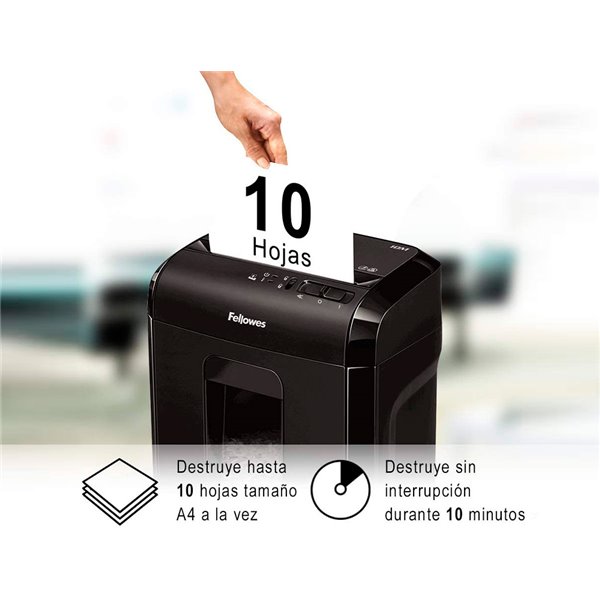 Destructora De Documentos Fellowes 10M Capacidad De Corte 10 H Seguridad P5 Destruye Grapas Y Tarjetas De