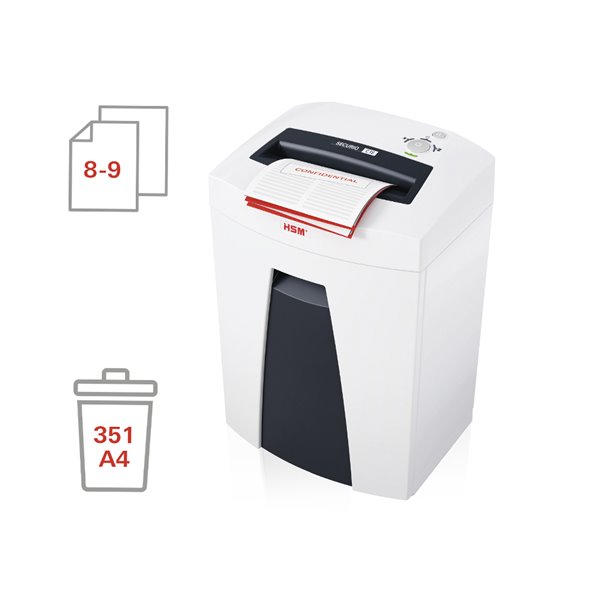 Destructora De Documentos Hsm Securio C18 Nivel De Seguridad 4 Capacidad De Corte 9 Hojas En Particulas